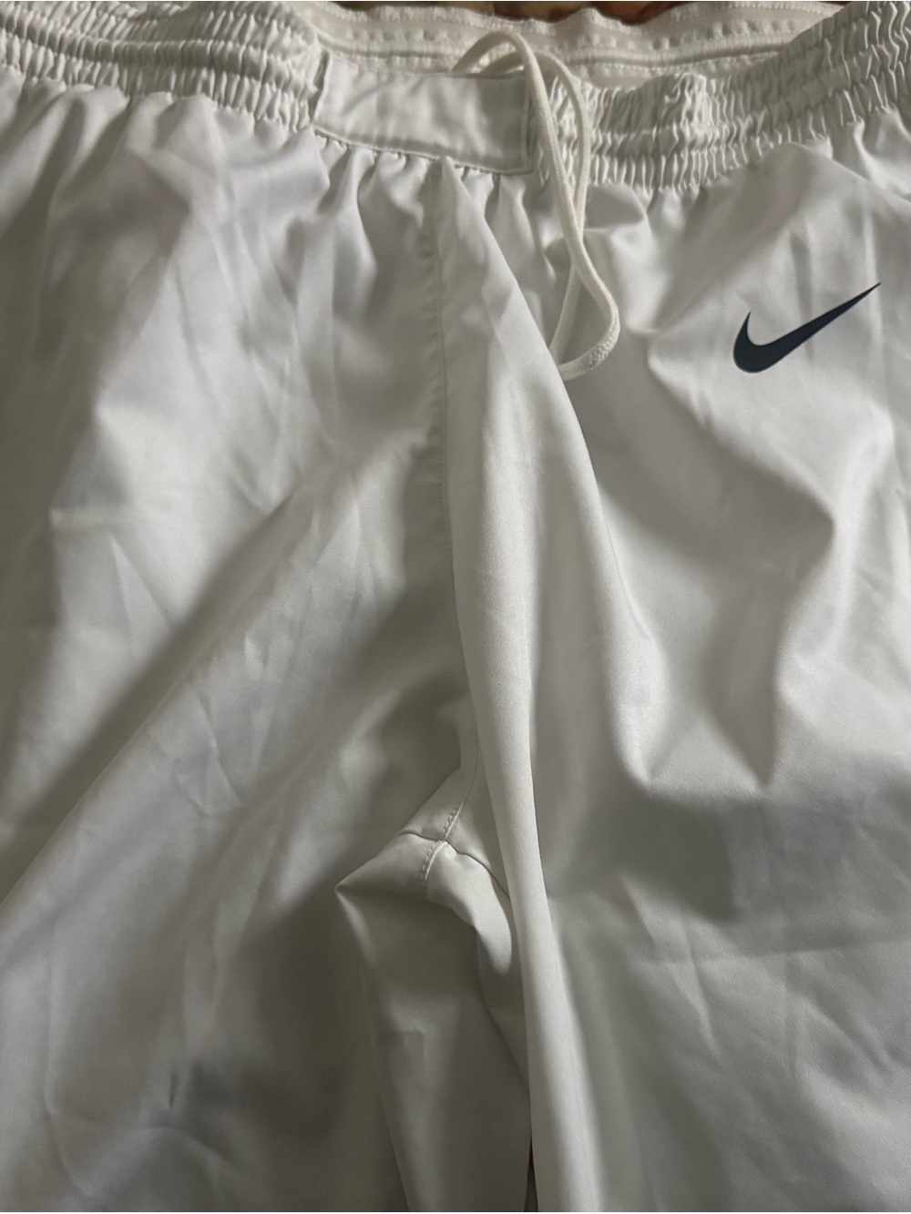 fresno state Nike Men’s White Athletic Pants with Swoosh